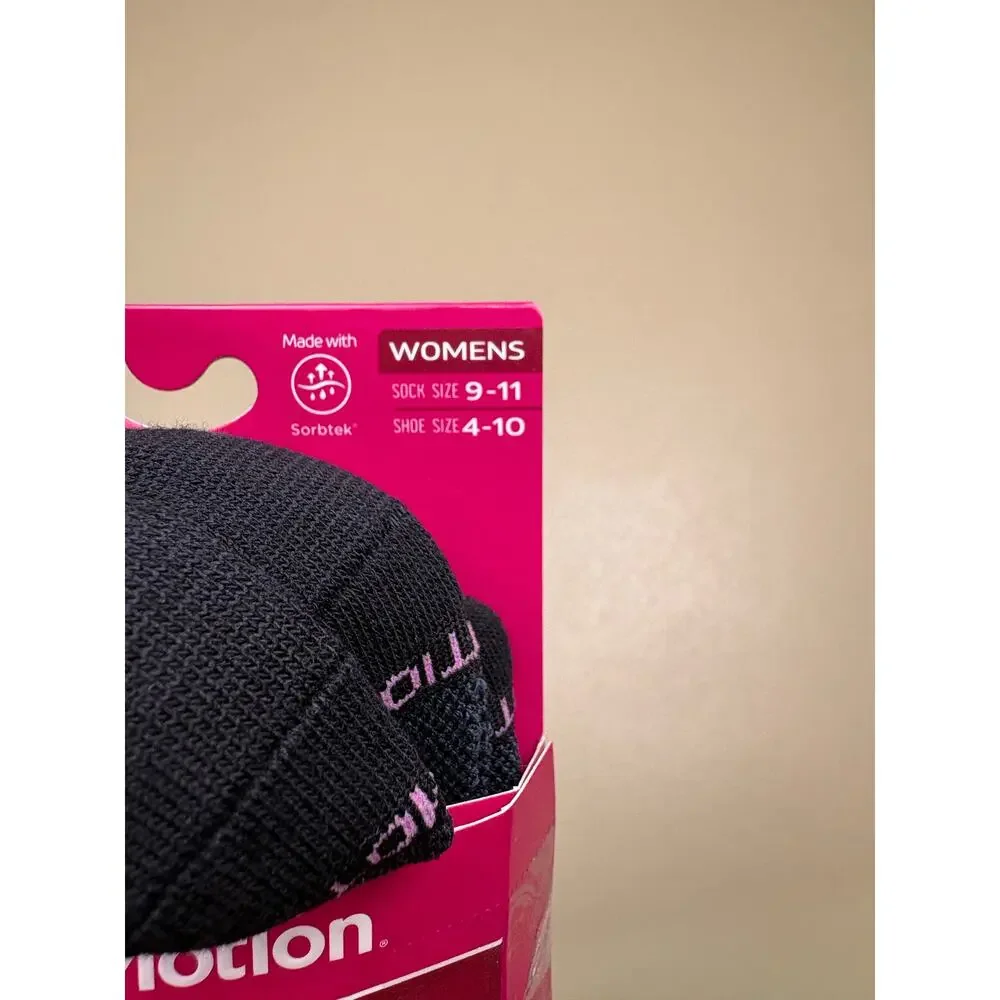 Dr. Motion Women’s Everyday Compression Quarter Socks 2 Pair Black Gray 9-11 NIP